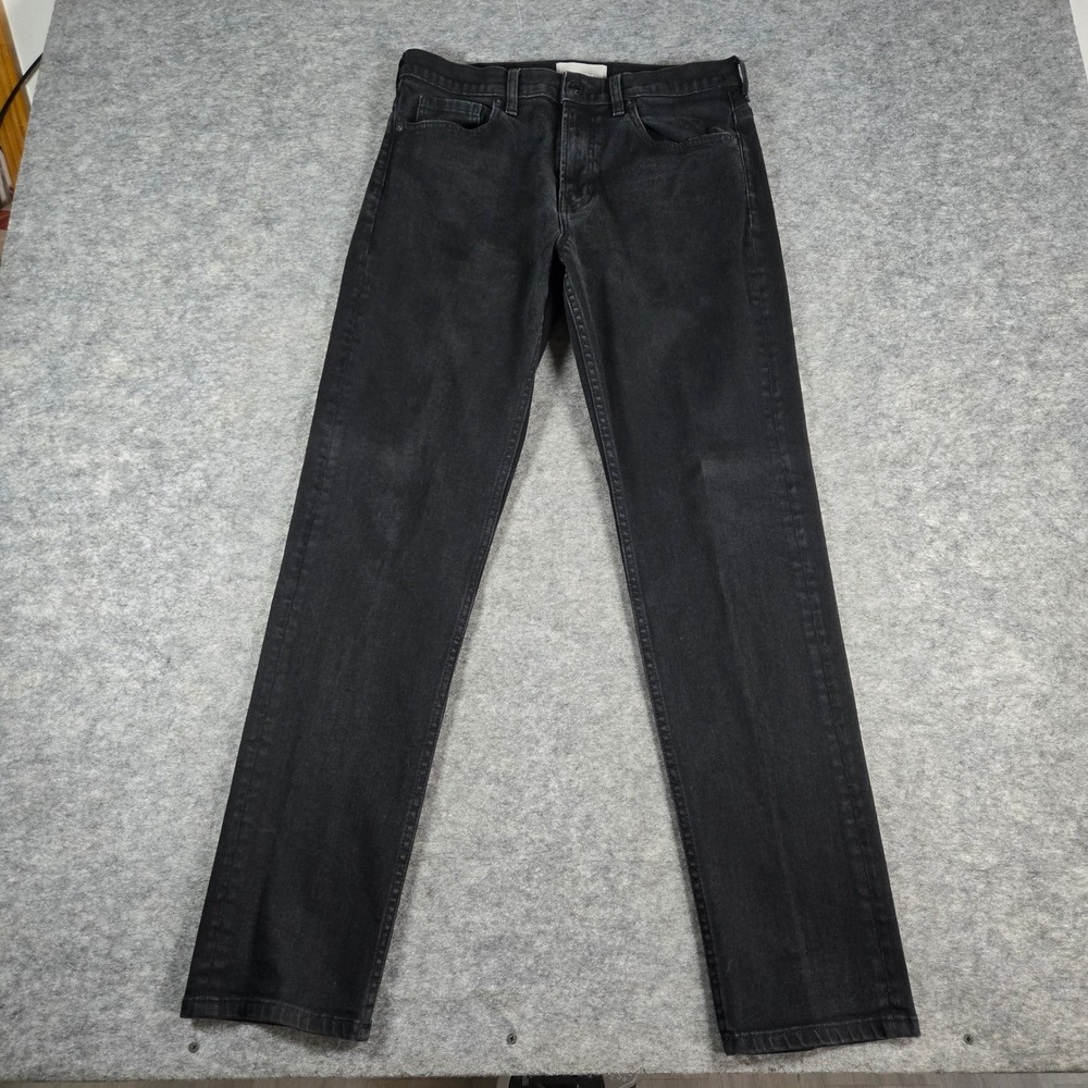 Everlane Mens Black Straight Stretch Denim Jeans 32x32
